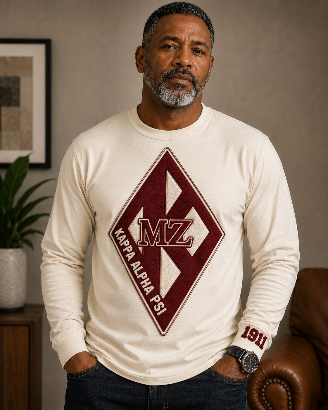 MU ZETA - Long Sleeve Custom Kappa Diamond