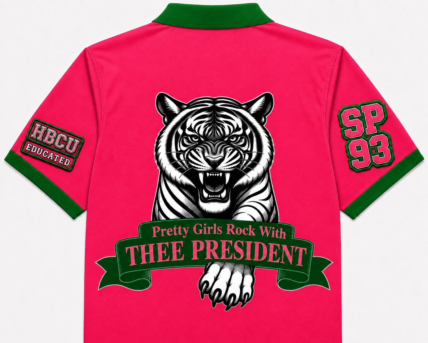 JSU ALUMNI CUSTOM – SPRING 93 1908 Pink & Green Shirt